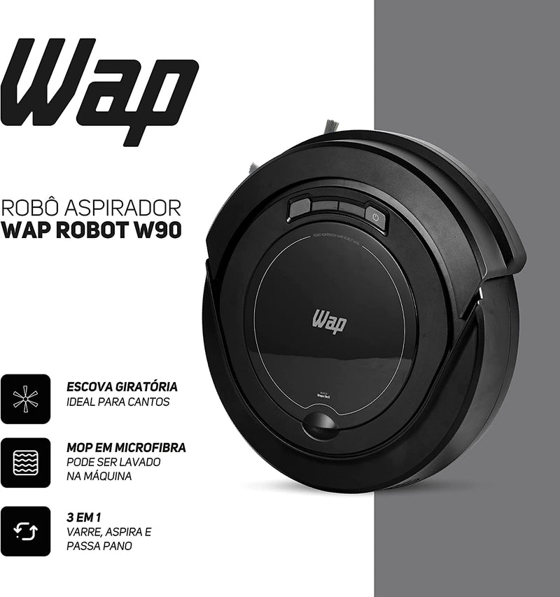 Robo Aspirador 4 em 1 Wap Robot + BRINDE EXCLUSIVO + FRETE GRÁTIS