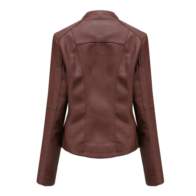 Spring Autumn Pu Faux Leather Jacket For Women 2023 New In Fashion Moto Biker Short Coats Female Luxury Casual Zipper Outerwears