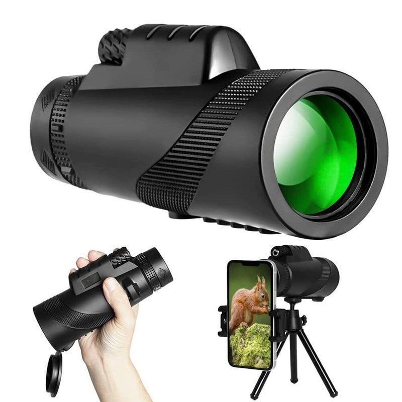 80X100 Hd Monocular Telescope 8000M Long Range Zoom Bak4 Prism Telescope with/without Tripod Phone Clip Hunting Outdoor Camping