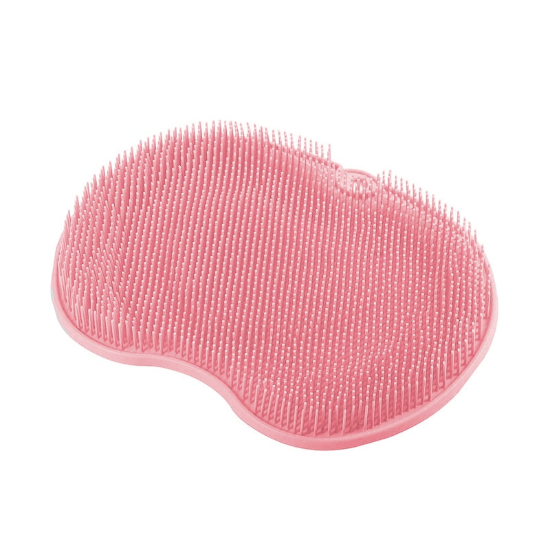 Silicone Rub Back Brush Bathroom Non-slip Wash Foot Pad Massage Shower Mat with Sucker Bath Massage Foot Exfoliating Brush Pad