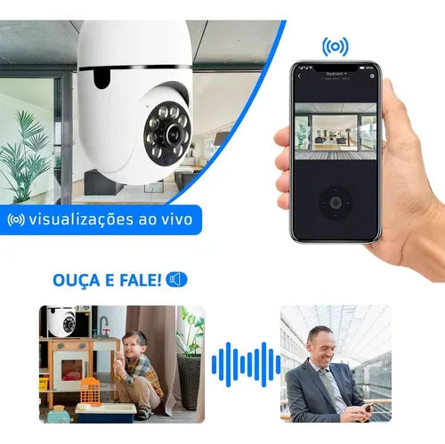 Câmera de Segurança Rotativa SecurityMax 360º | COM FRETE GRÁTIS